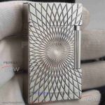 AAA Clone S.T. Dupont Ligne 2 Lighter With Lines Shadows Design - Palladium Finish